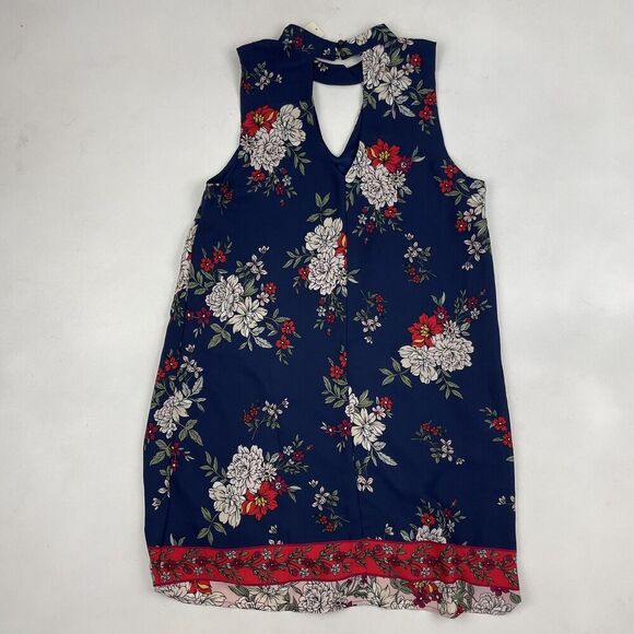 NWT Francescas Miami Mi Ami Blue Floral Sleeveless High Neck Dress Sz M $48 - Picture 11 of 11